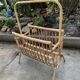 Porte-revue rotin vintage