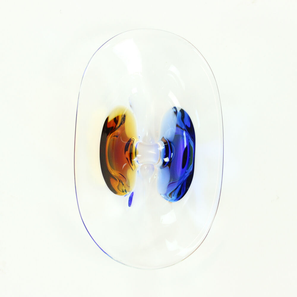 Art Glass Bowl by Frantisek Zemek for Sklarna Mstisov, 1960s