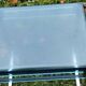 Table d’appoint vintage en plexiglas bleu et acier – Marc Berthier pour Prisunic