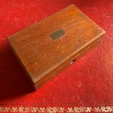 Ancien coffret compas laiton XlXème