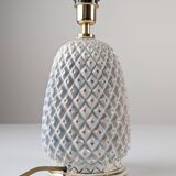 Pineapple Porcelain Table Lamp with Iridescent Glaze and Gold by Capodimont