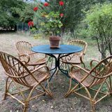 Lot de 4 fauteuils adultes en rotin