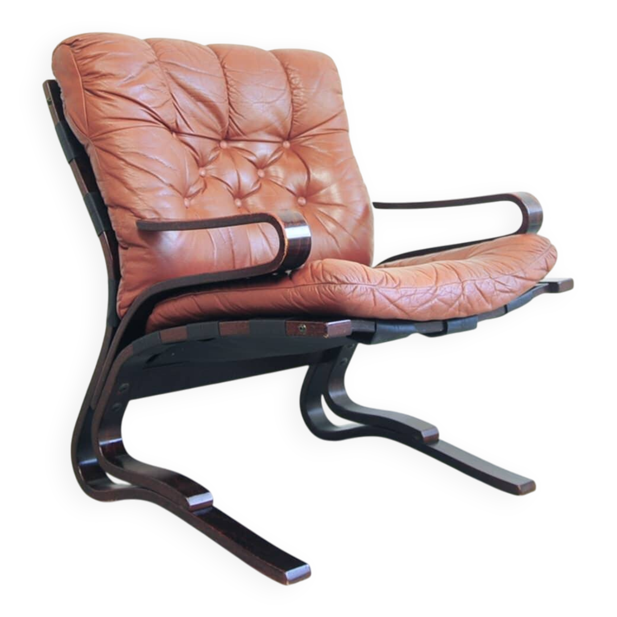 Fauteuil marron Kengu Else & Nordahl Solheim