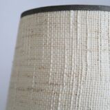 Signed sandstone lamp, beige lampshade, 70s
