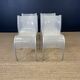 Ensemble de 4 chaises FPE par Ron Arad pour Kartell gris translucide années 2000 Italie