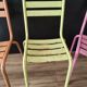 Set of 4 50s bistro chairs in rusty metal