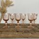 6 "Rosaline" vintage liqueur glasses by Luminarc