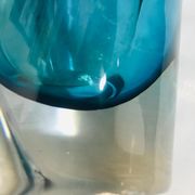 Kosta boda vase in purple glass blue green and transparent