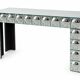 Console table en verre carreaux de miroir bombe argenté table d’entrée