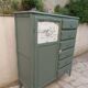 Armoire ancienne Green Smoke – Toile de Jouy .