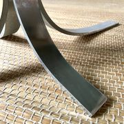 70s design coffee table in metal and smoked glass