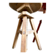Tabouret tripode à vis en bois clair