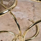 Modular brass coffee table, Morex, Italy, 1970s