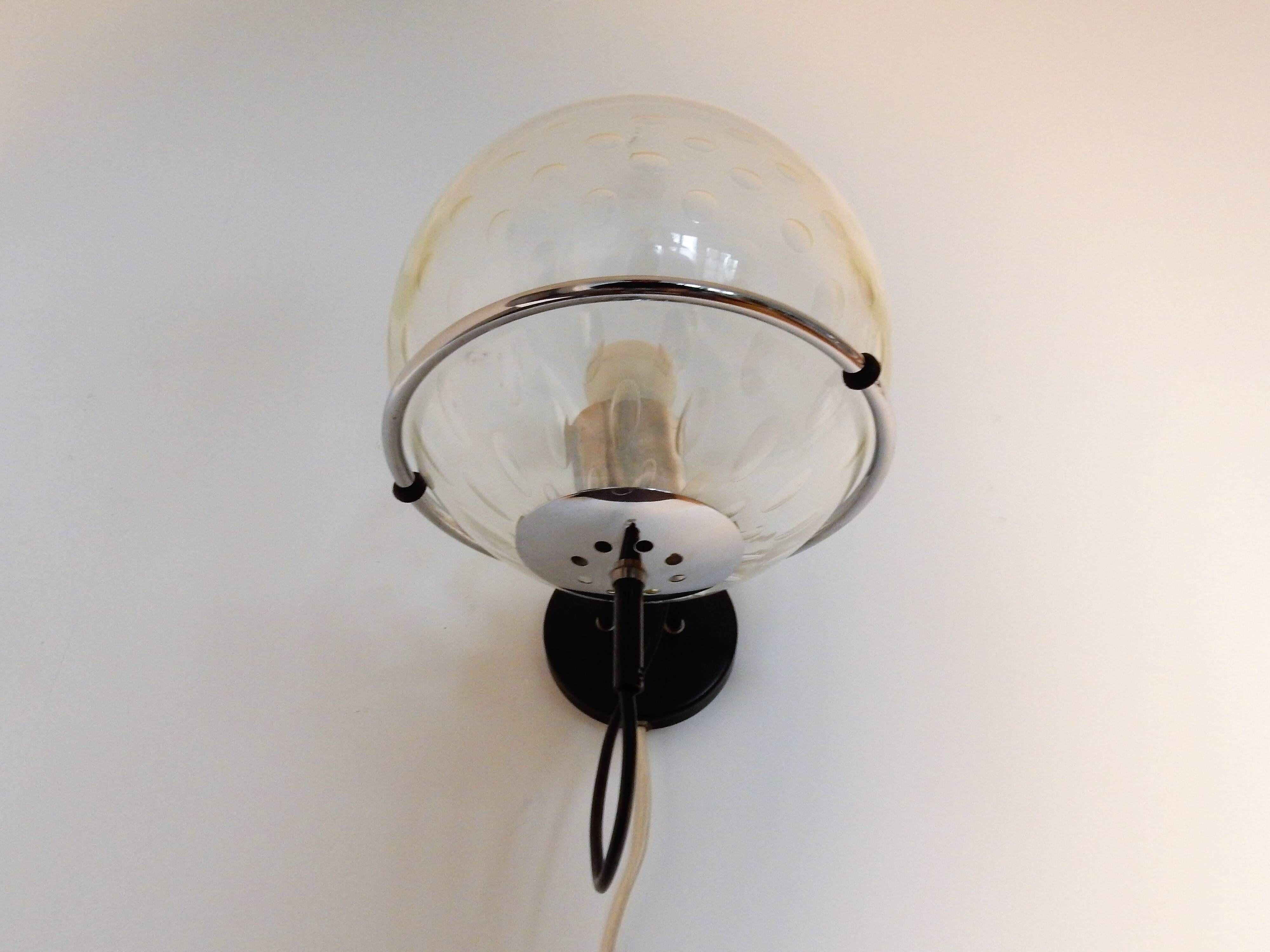 Model C-1725 Raindrop Glass Basketball Wall Lamp from Raak, 1970s