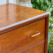 Vintage wooden chest of drawers with tapered legs - 1950s/60s