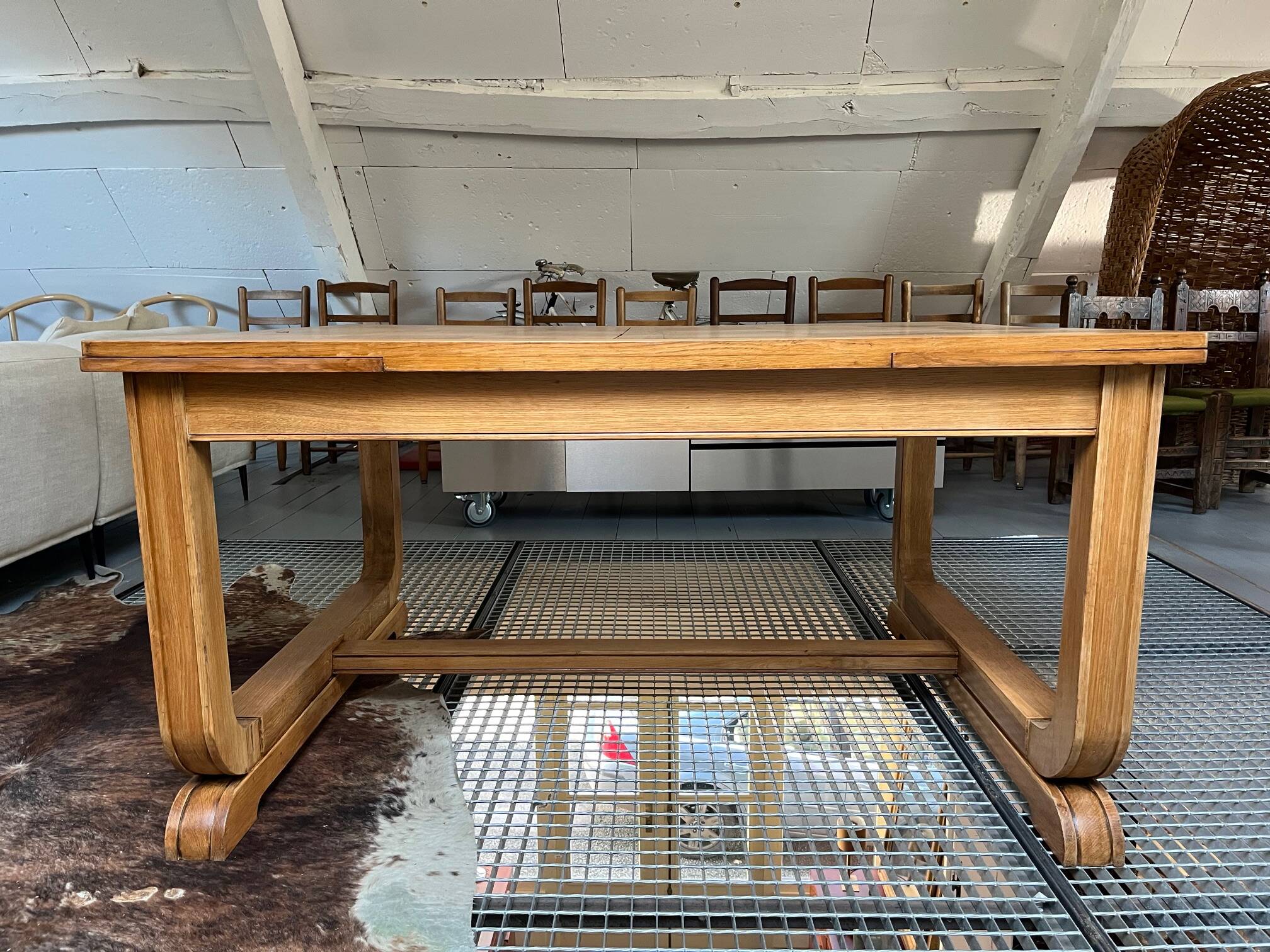 Table from the 1940s in light oak