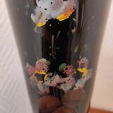 Black opaline vase