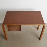 Early Vintage Finnish Mid Century Alvar Aalto Wooden Desk & Chair, 1940s