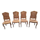 4 Louis XV style chairs cannée