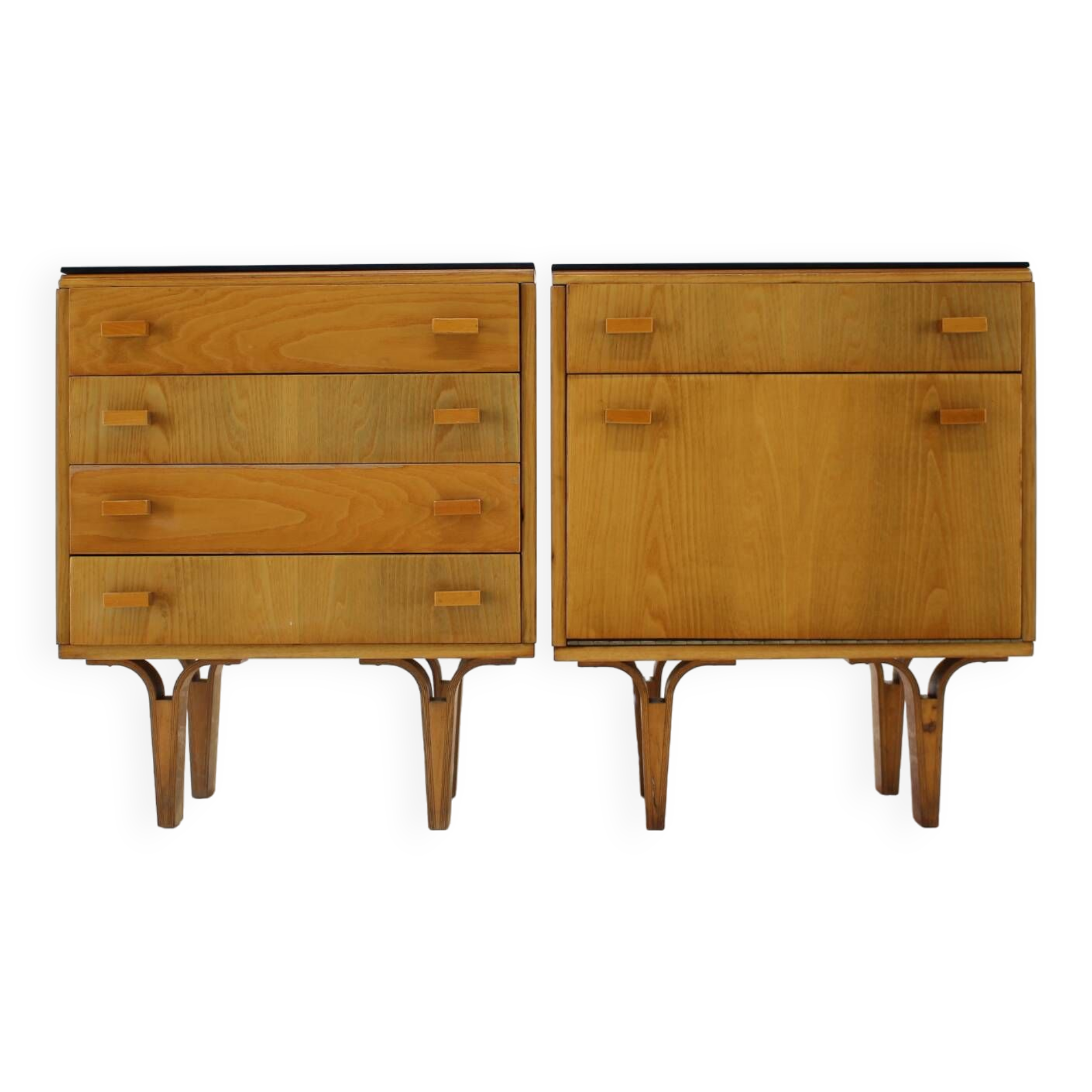 1960s Frantisek Mezulanik Pair of Chest of Drawers, Czechoslovakia
