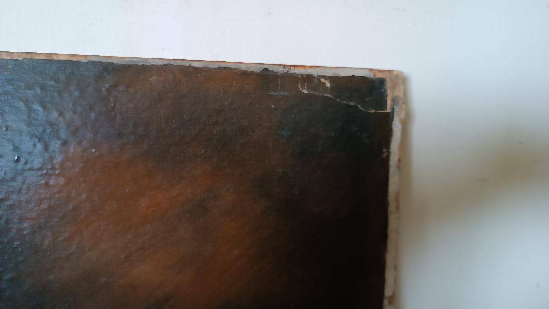 Large oil painting on canvas - Vase with flowers - Still life - Ita