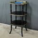 Blackened wooden stool, "Portrait of Louis XVI", Napoleon III - 19th century