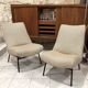 Pair of armchairs by Pierre Guariche for Steiner reupholstered.