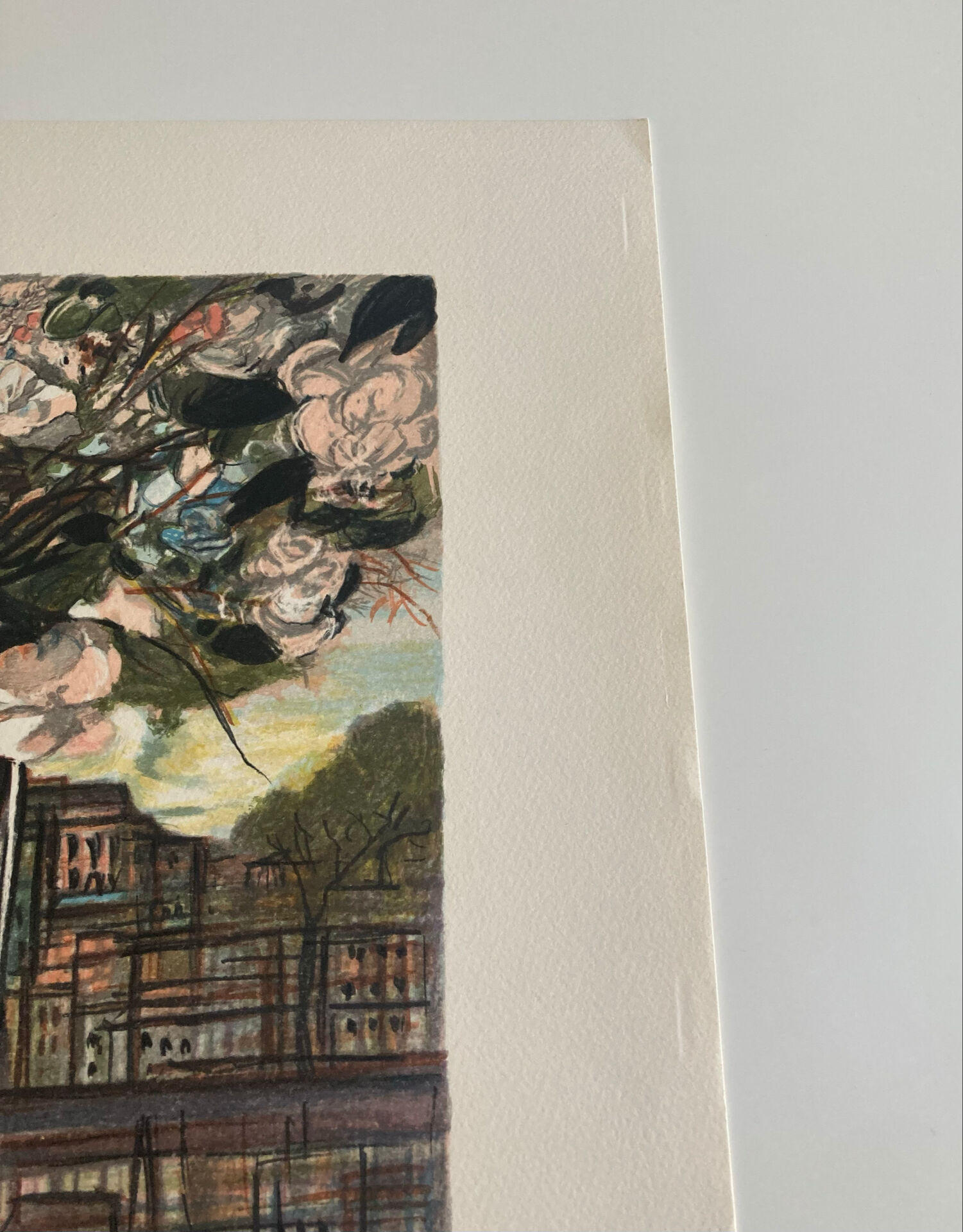 Numbered and signed lithograph by Michel Henry - Urban landscape - Paris