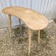 High table wood tray bean feet vintage compass