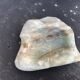 Ashtray cup in a green polished stone and vintage veins