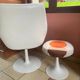Ensemble 70's fauteuil et tabouret pied tulipe