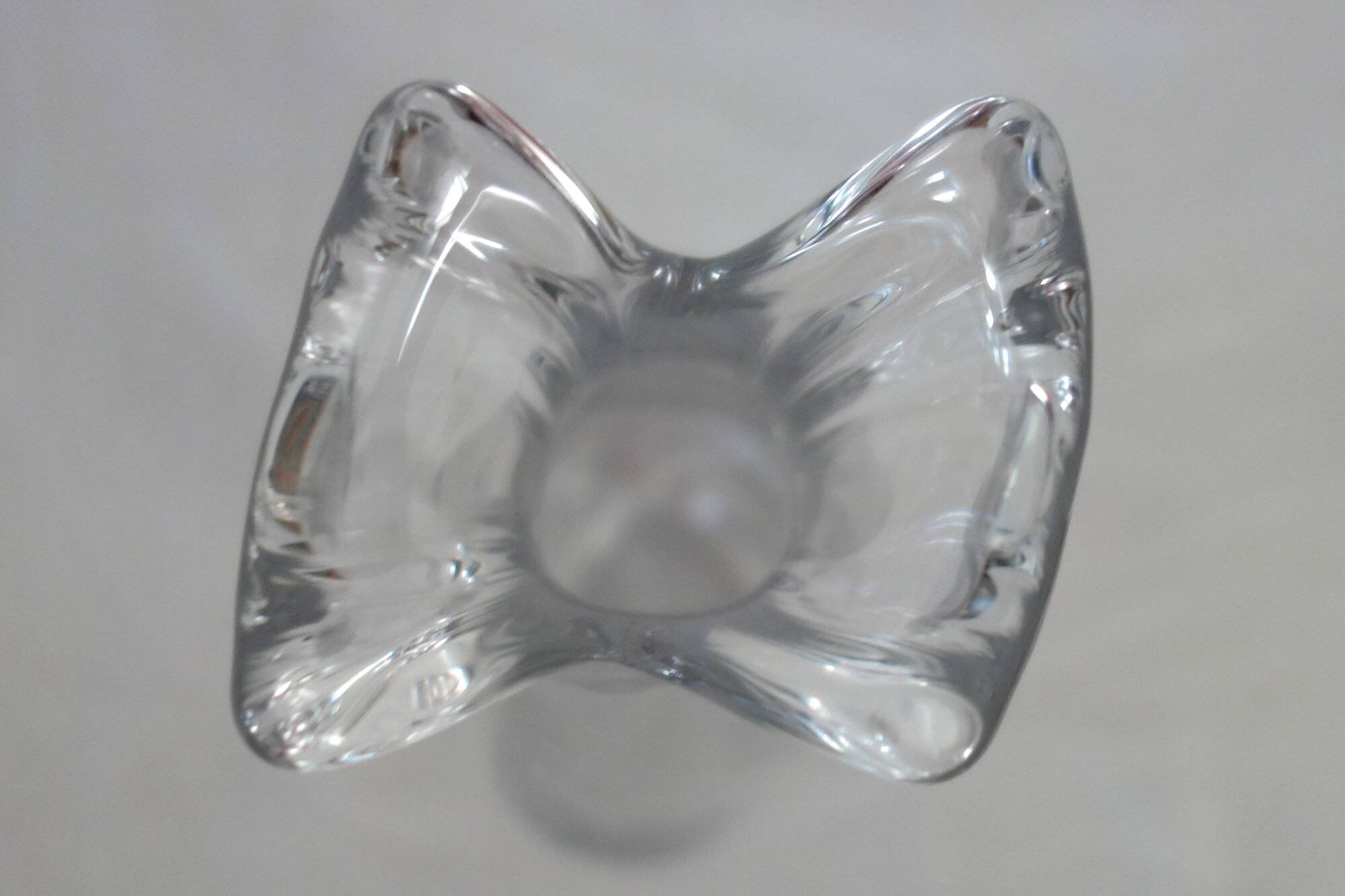 Large Daum crystal soliflore vase H32cm