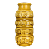 West Germany yellow ceramic vase, vintage, 1960s