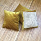 Lot de 3 coussins velours jaune