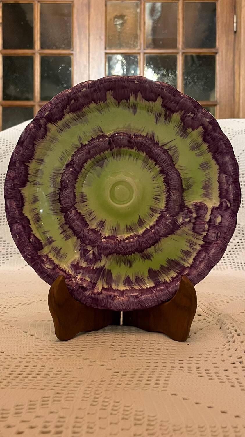 Vintage slip pot and plate