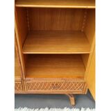 Armoire en rotin des années 70