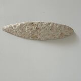 Pair of vintage stone sconces, natural beige, Italy 1979