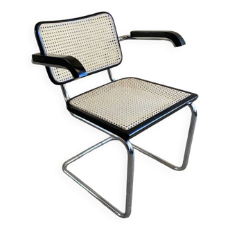 Cesca armchair chair design Marcel Breuer vintage reissue Italy 80s
