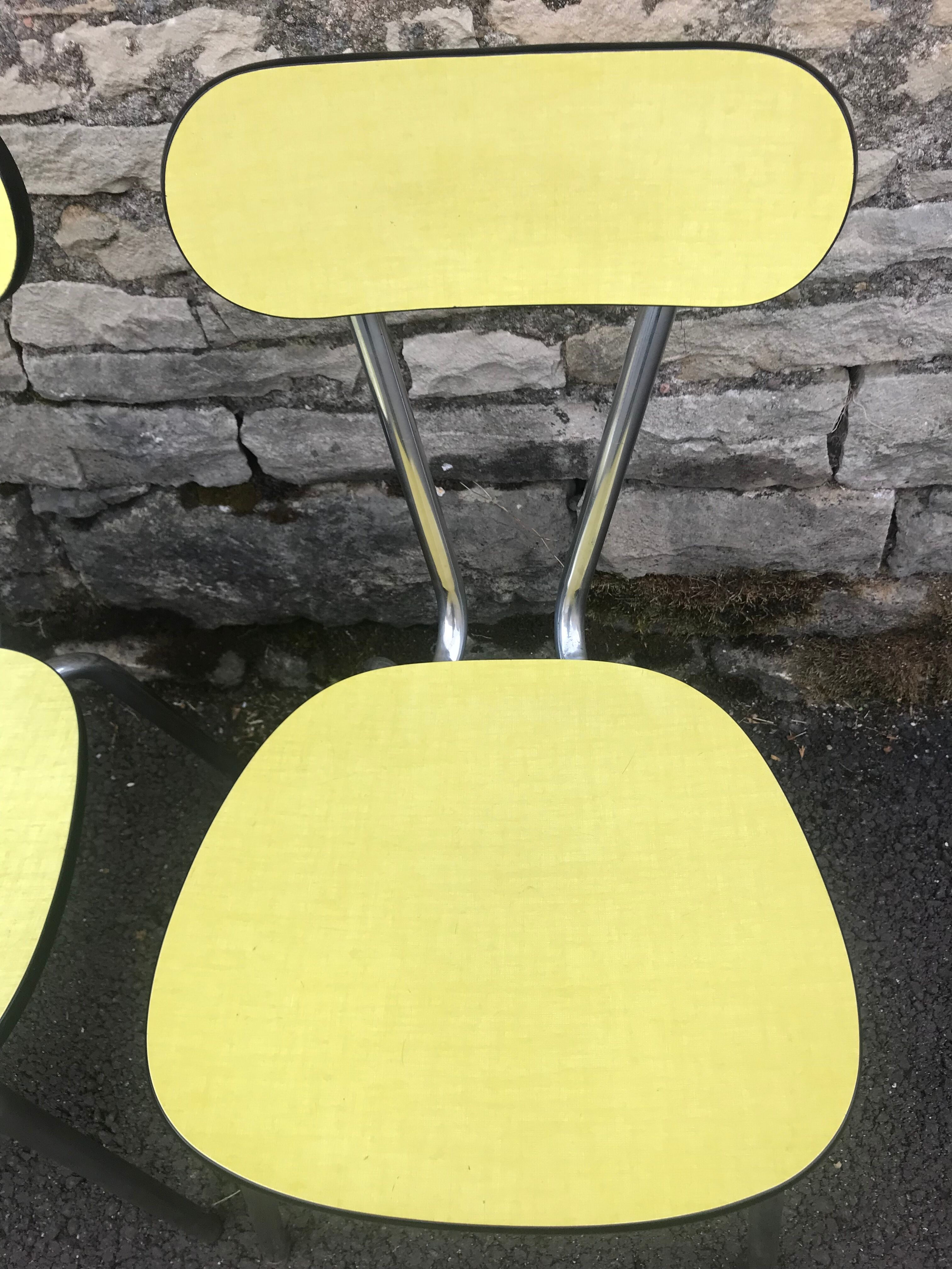 Yellow formica chairs