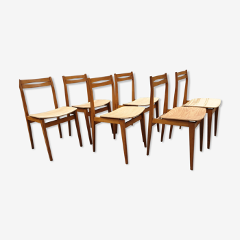 Set of six Scandinavian chairs