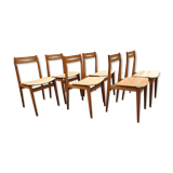 Set of six Scandinavian chairs