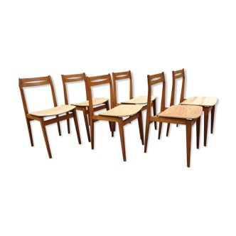 Set of six Scandinavian chairs