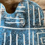 Vallauris Vintage Catchall – Palette Shape – Blue & White – 1950s/60s