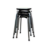 Vintage stackable stools Formica beige 1960