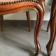 Paire de chaises médaillon style Louis Philippe en velours rose