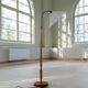 Lampe sur pied organique Art Déco en bouleau teinté Suède, années 1930