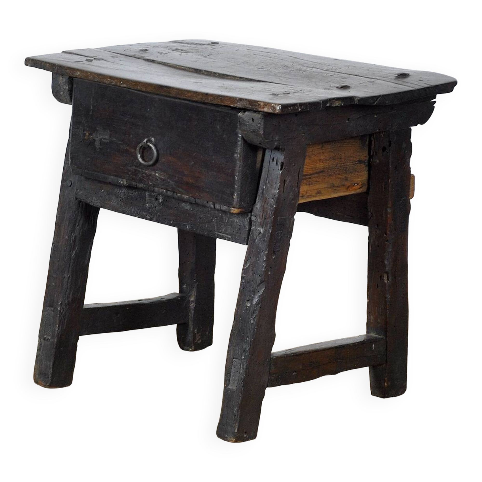 Spanish oak side table, 18th century