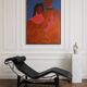 Large minimalist figurative painting couple "near you"