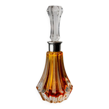 Bouteille de parfum Sommerso en verre de Murano orange, Italie, années 1970