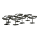 6 stainless steel footed bowls